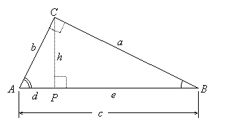 altitudes of a right triangle